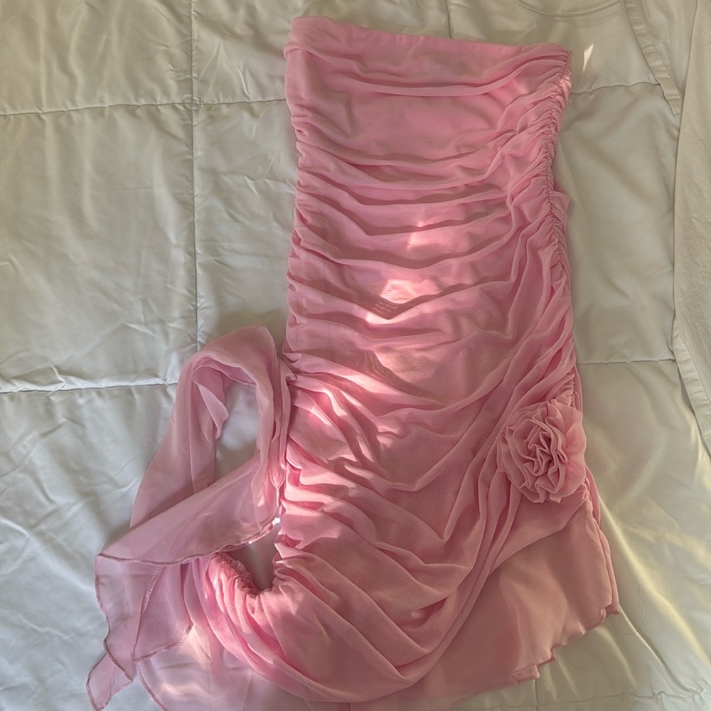 Pink rosette dress